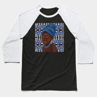 Artistic African Woman Baseball T-Shirt
